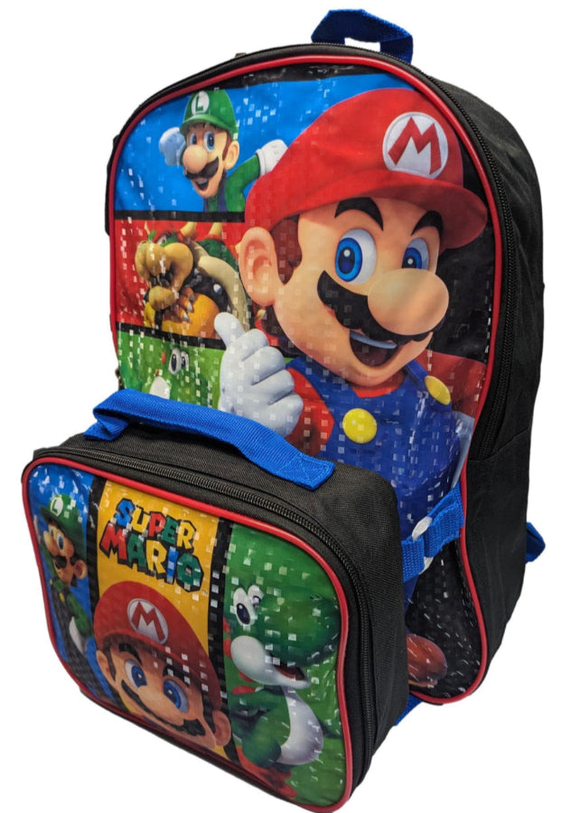 Mochila  y lonchera Mario Bross
