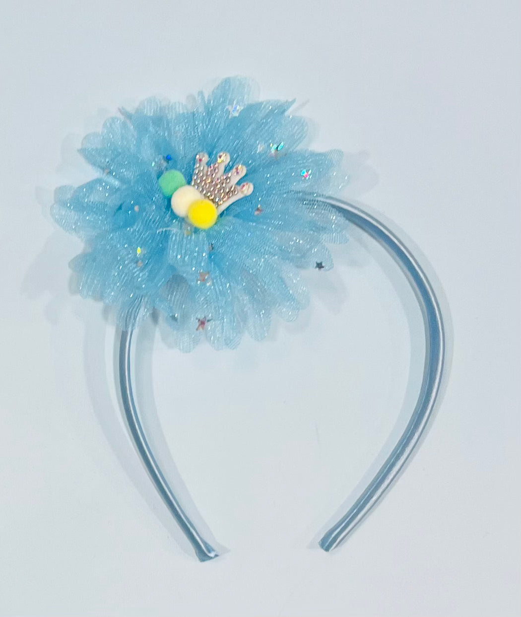 Diadema vincha azul corona estrella