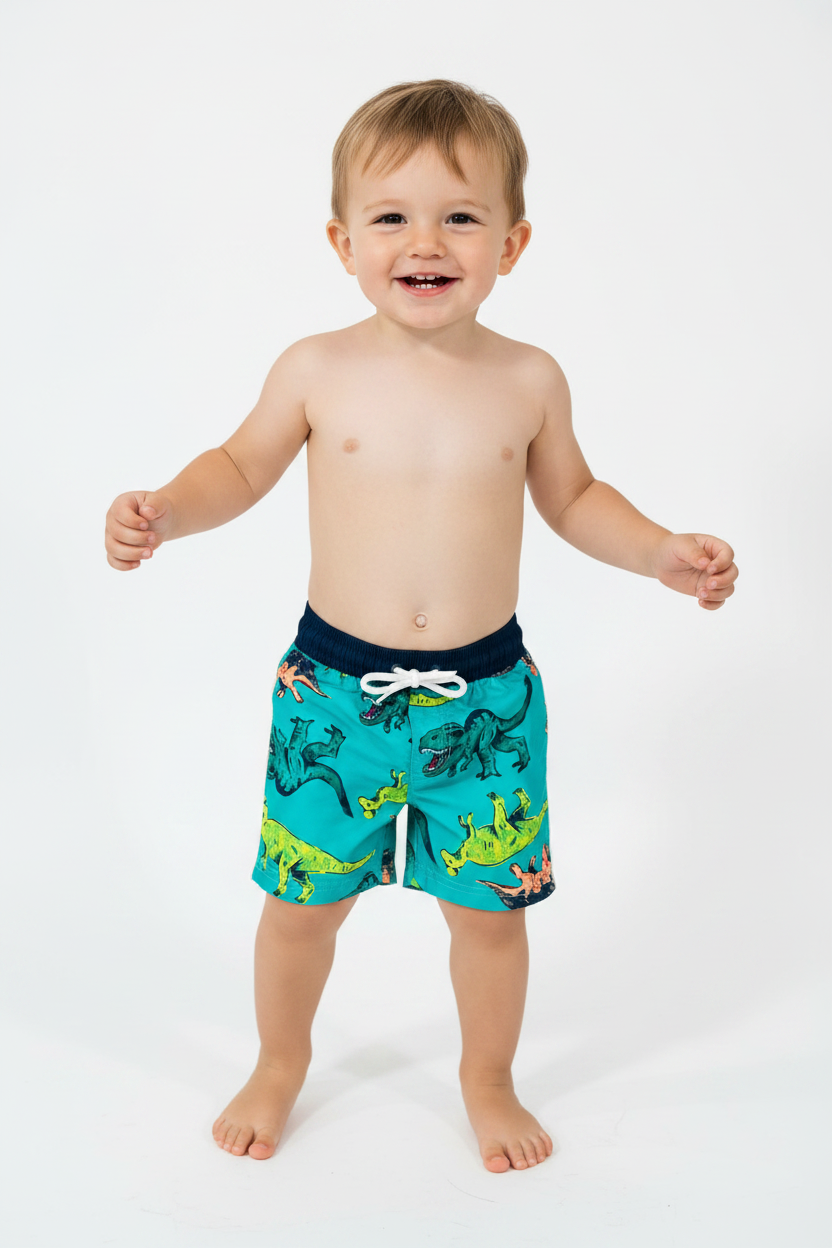 Calzoneta short traje de baño Niño dinosaurio