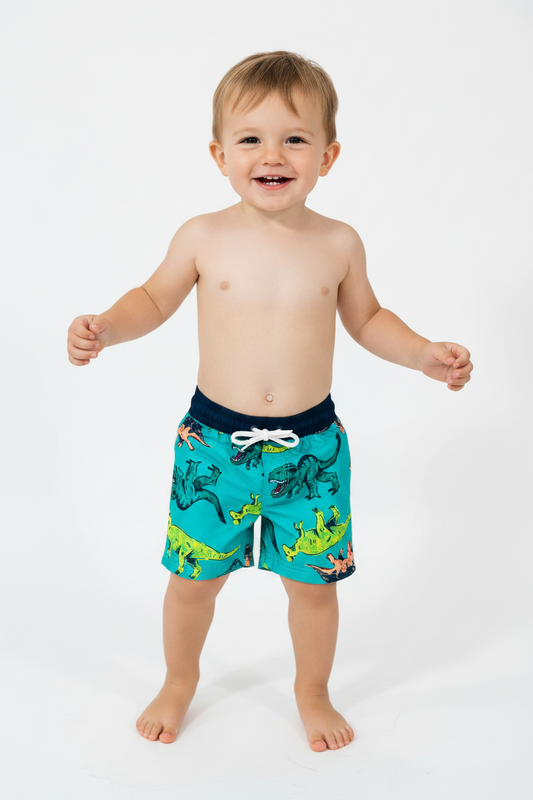 Calzoneta short traje de baño Niño dinosaurio