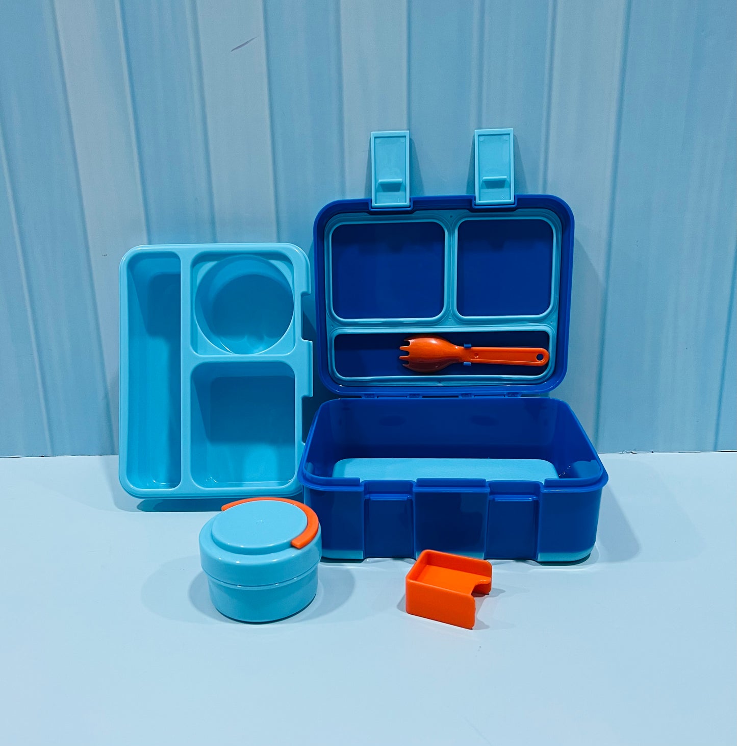 Contenedor Lonchera azul para comida
