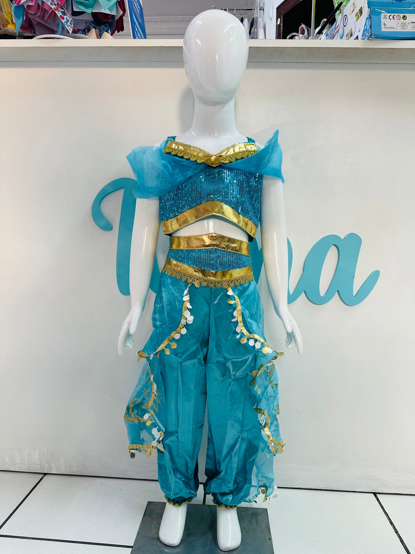Disfraz Jasmin azul niña