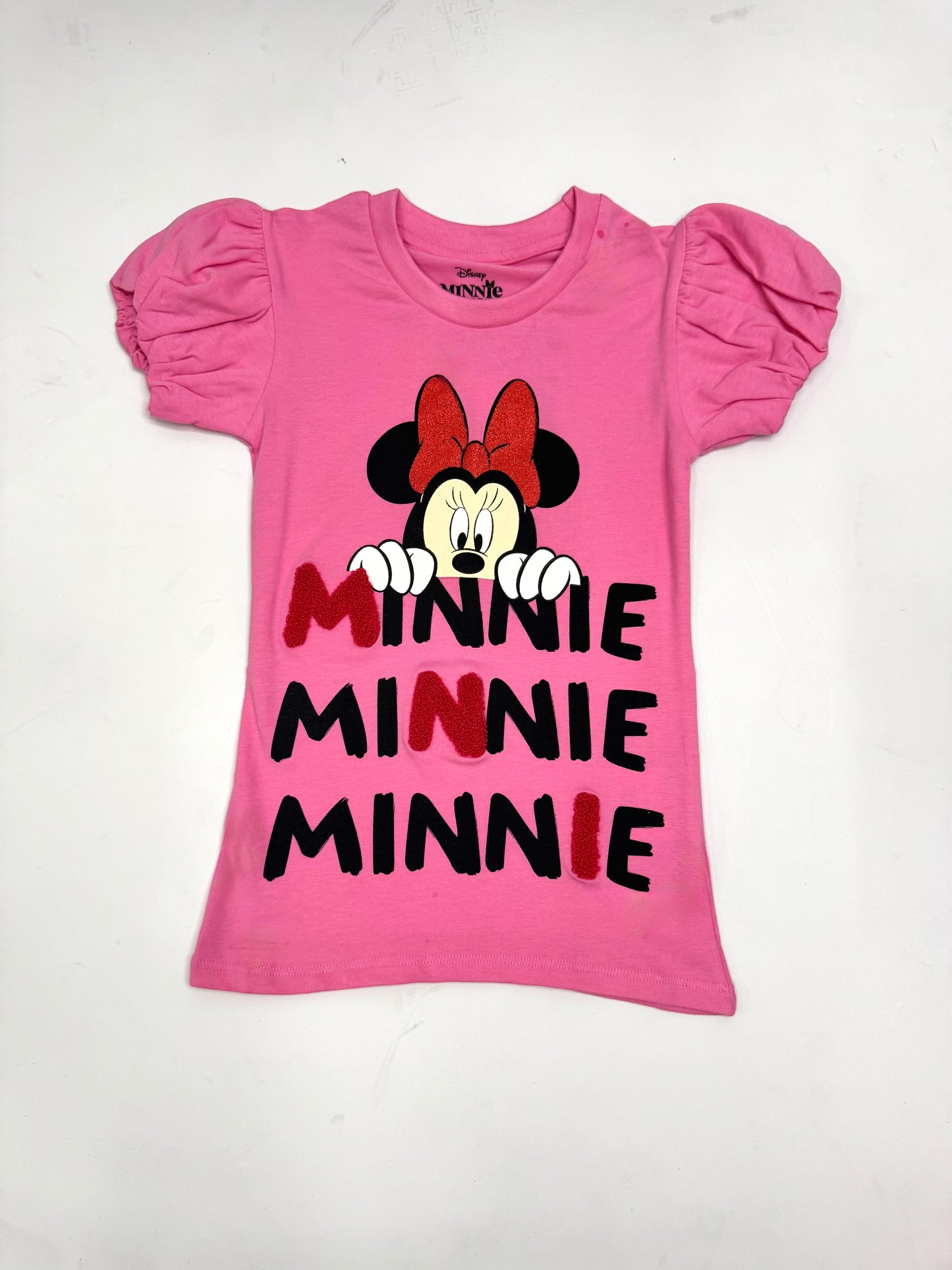 Camisa rosada escarchada niña Minnie Disney MM-2620