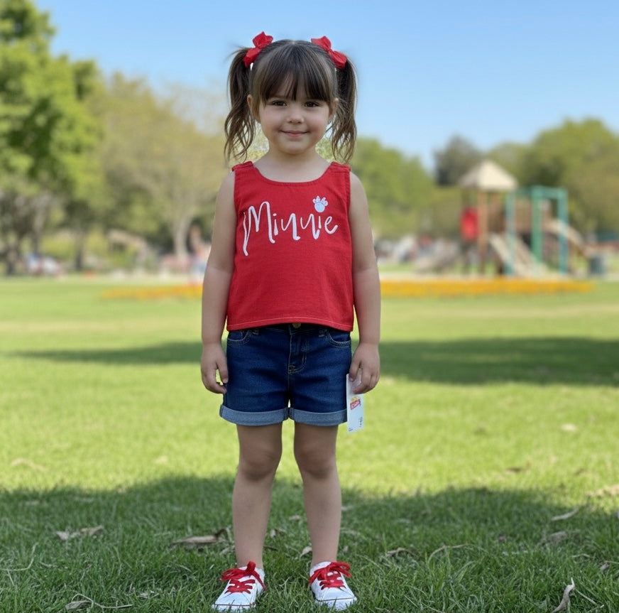 Camisa roja niña Minnie Disney MM-2617