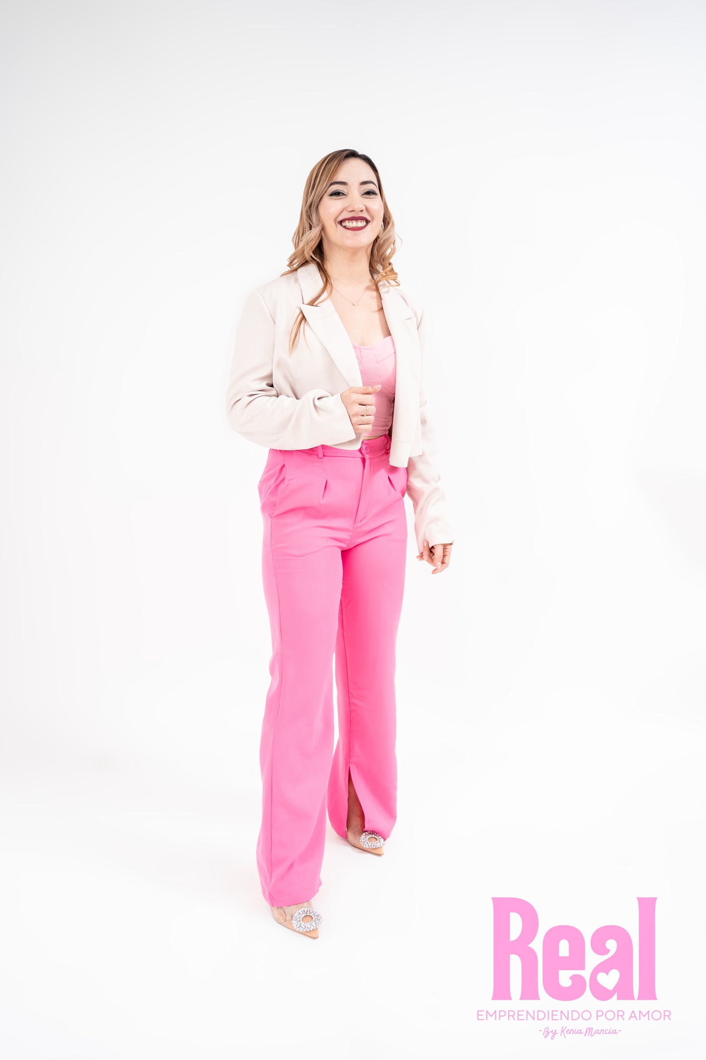 Pantalon dama mujer formal rosa CPD1102-6 690590490