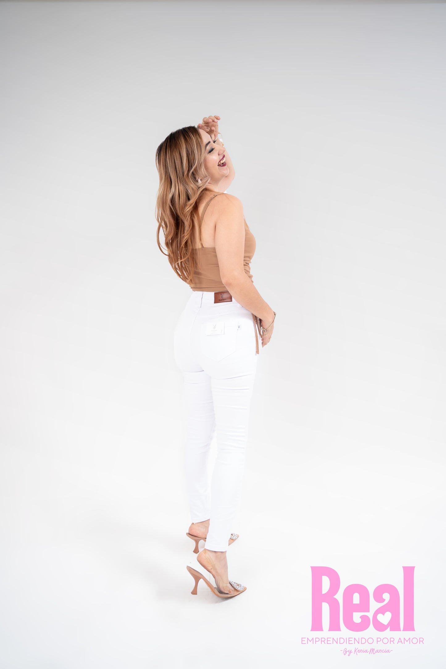 Jeans dana Pantalon blanco tiro alto tallas 3 al 15 Intrigue IN2-1868 690590
