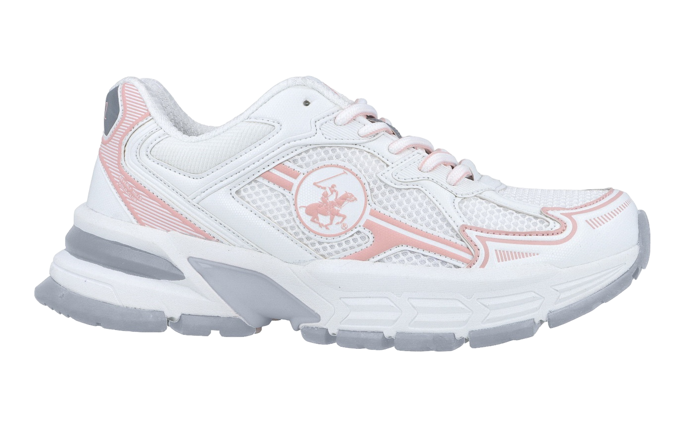 Tenis blancos rosado Polo adulto mujer o niña grande GRAVELA-WHPK-W5-A