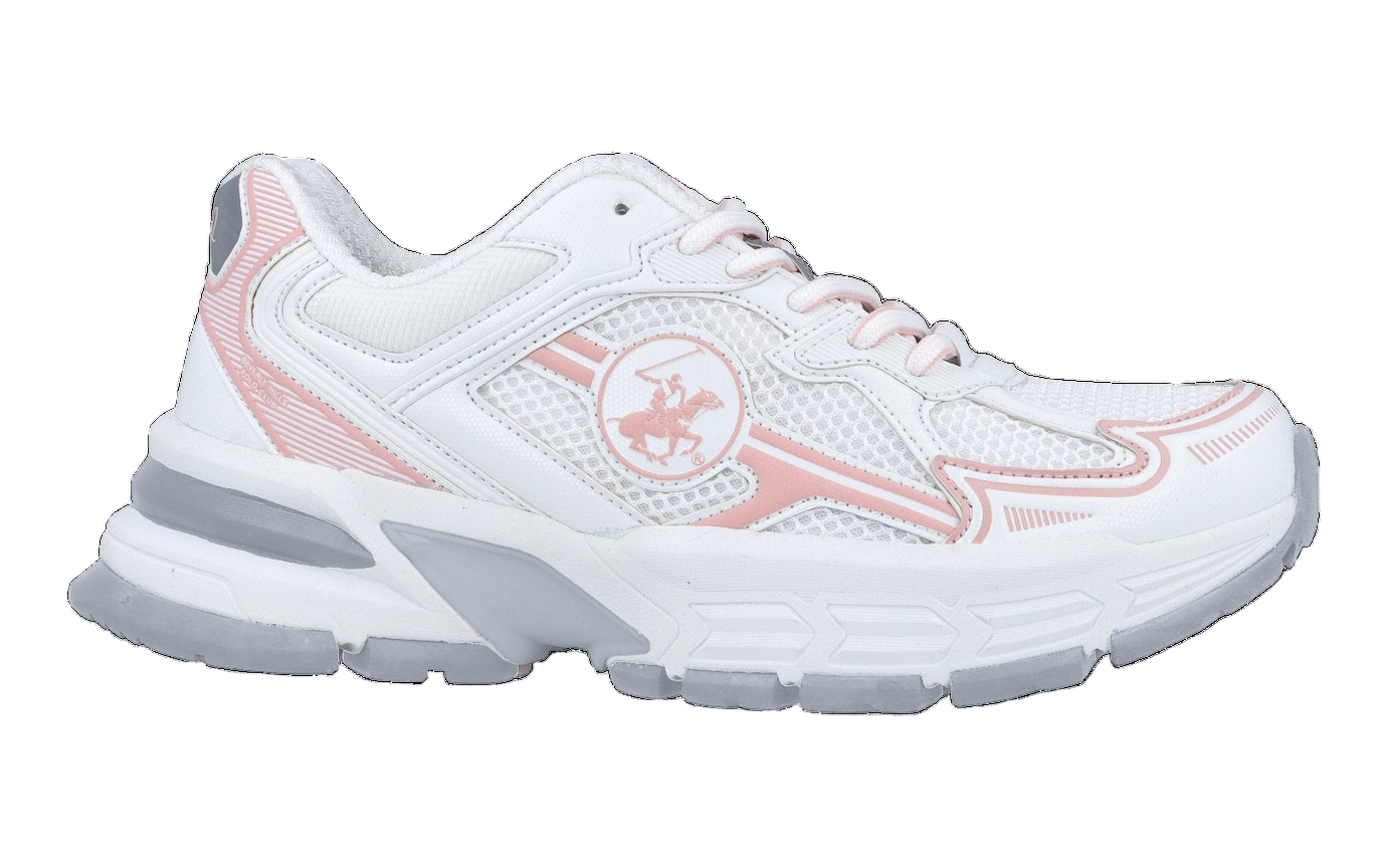 Tenis blancos rosado Polo adulto mujer o niña grande GRAVELA-WHPK-W5-A