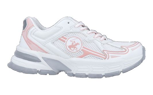 Tenis blancos rosado Polo adulto mujer o niña grande GRAVELA-WHPK-W5-A