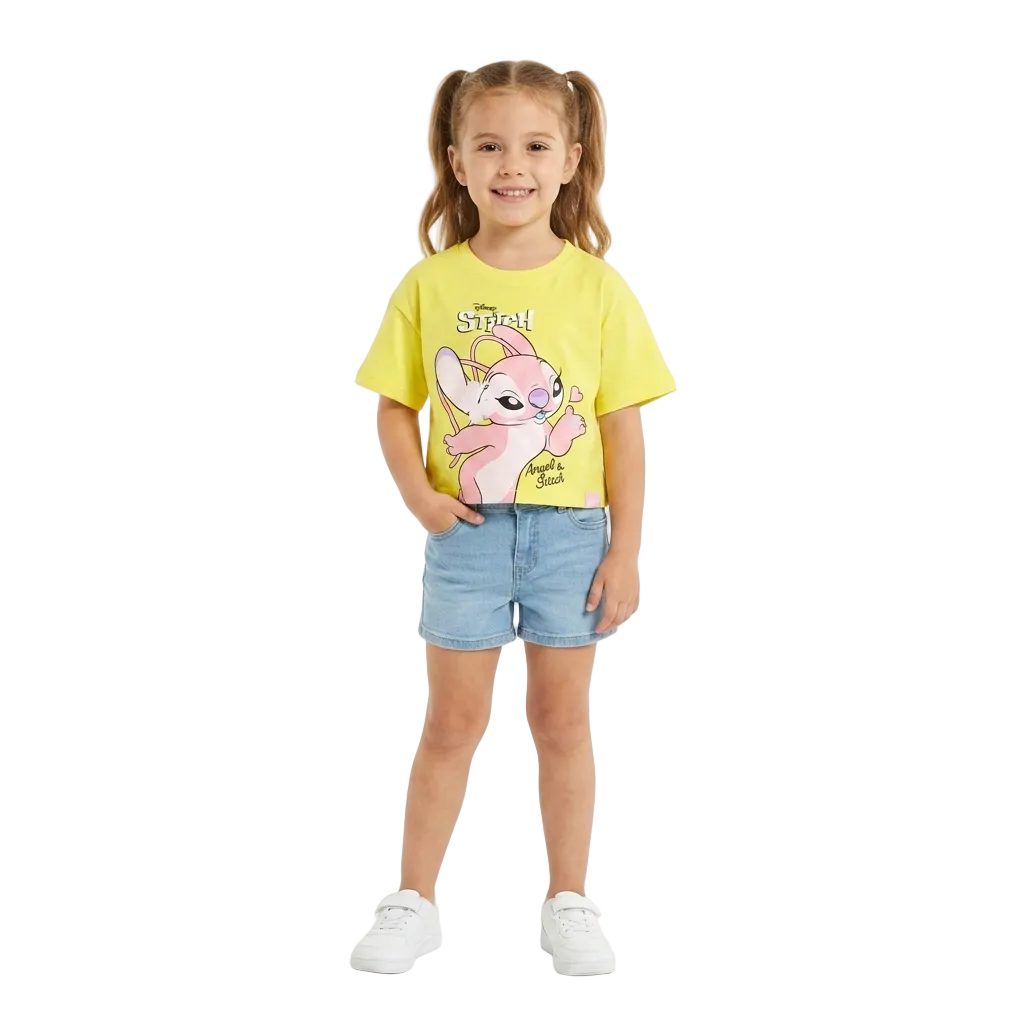 Camisa niña Stitch amarillo D1-STI-101D