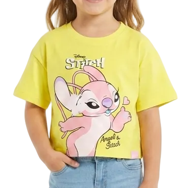 Camisa niña Stitch amarillo D1-STI-101D