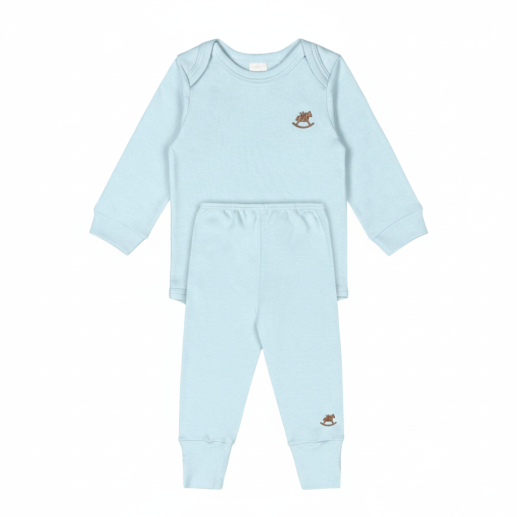 Set conjunto  mameluco pantalon azul celeste bebe niño salida hospital 46271-124202 46272-124202