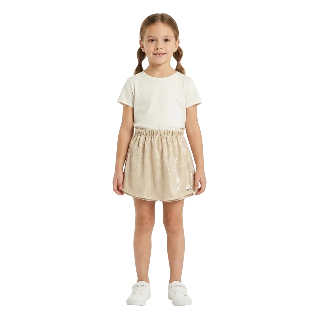 Falda Shorts Gloss brillos Beige Niña Grande 31861-120304