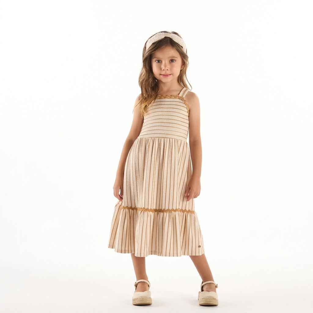 Vestido cafe beige niña Up Baby 46297-151231
