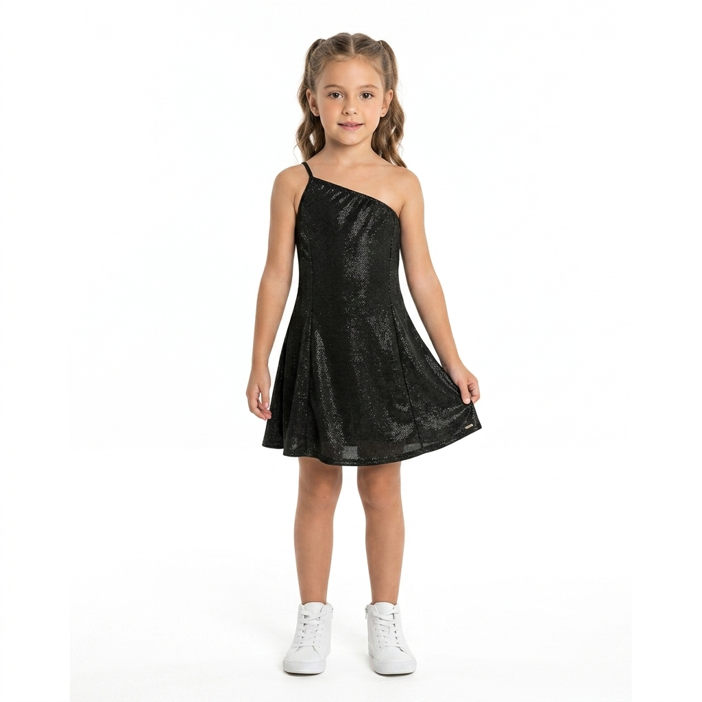 Romper jumpsuit Enterizo Gloss Negro Niña Grande 31862-008910