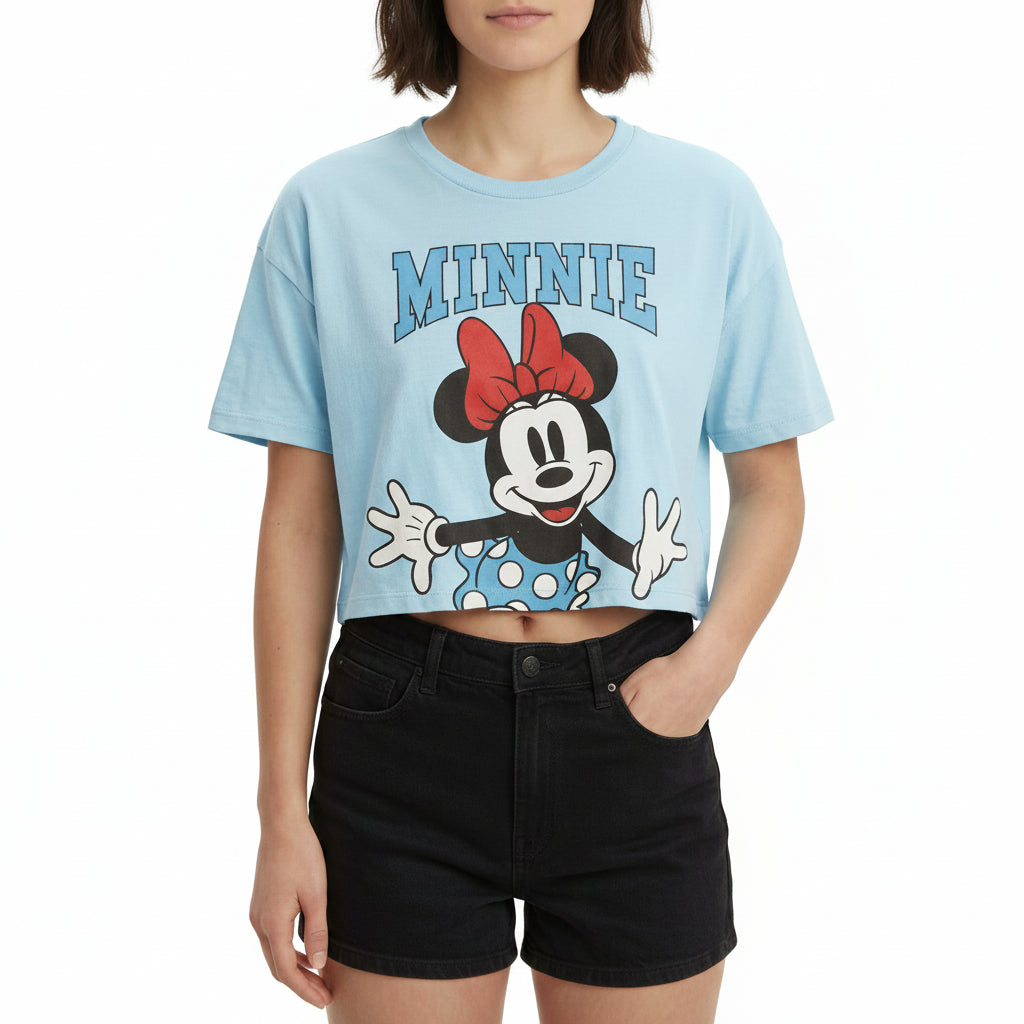 Camisa mujer dama Minnie azul celeste B1-AD-3311C promo 3x1000