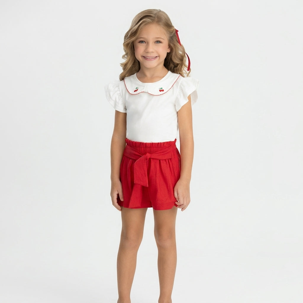 Camisa blanca cerezas niña Up Baby Coello español 47203-000106