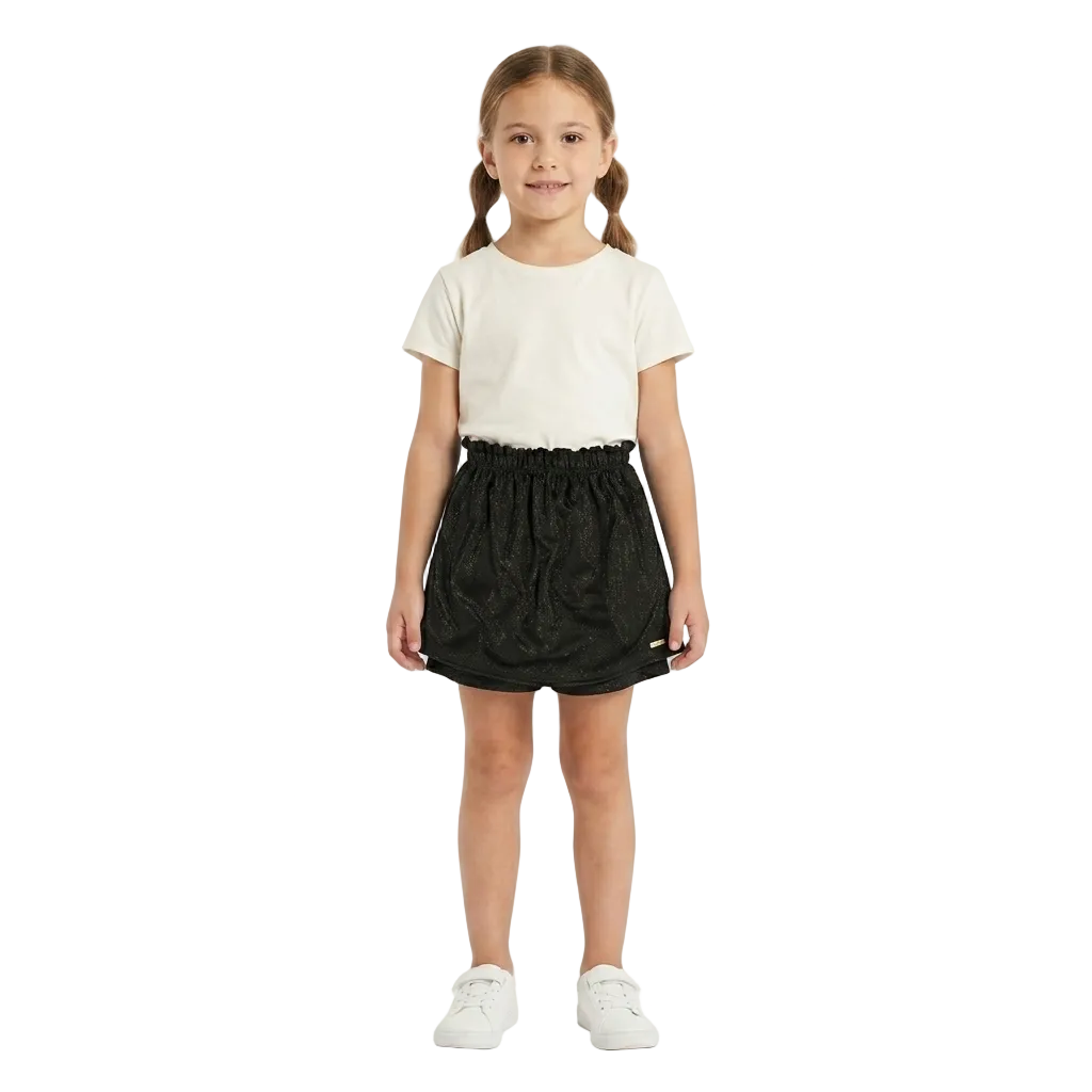 Shorts Falda Gloss Negra Niña Grande 31861-008910