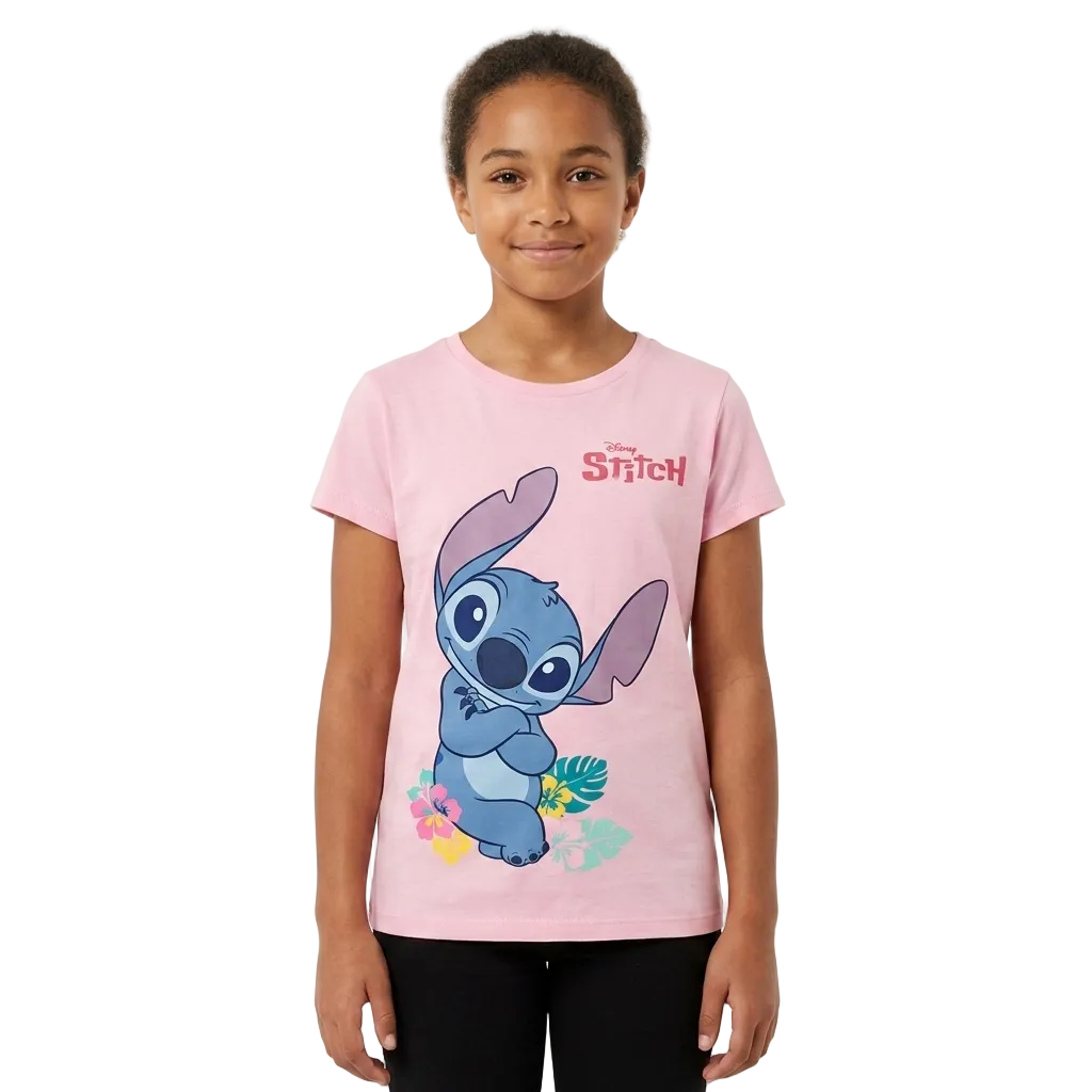 Camisa stitch rosada niña juvenil B1-STI-T030T 490390