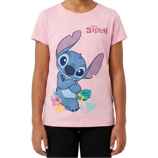Camisa stitch rosada niña juvenil B1-STI-T030T 490390