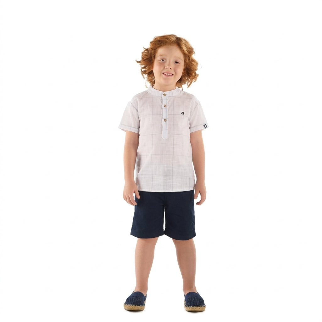 Set conjunto formal niño camisa blanca short negro 46346-000101