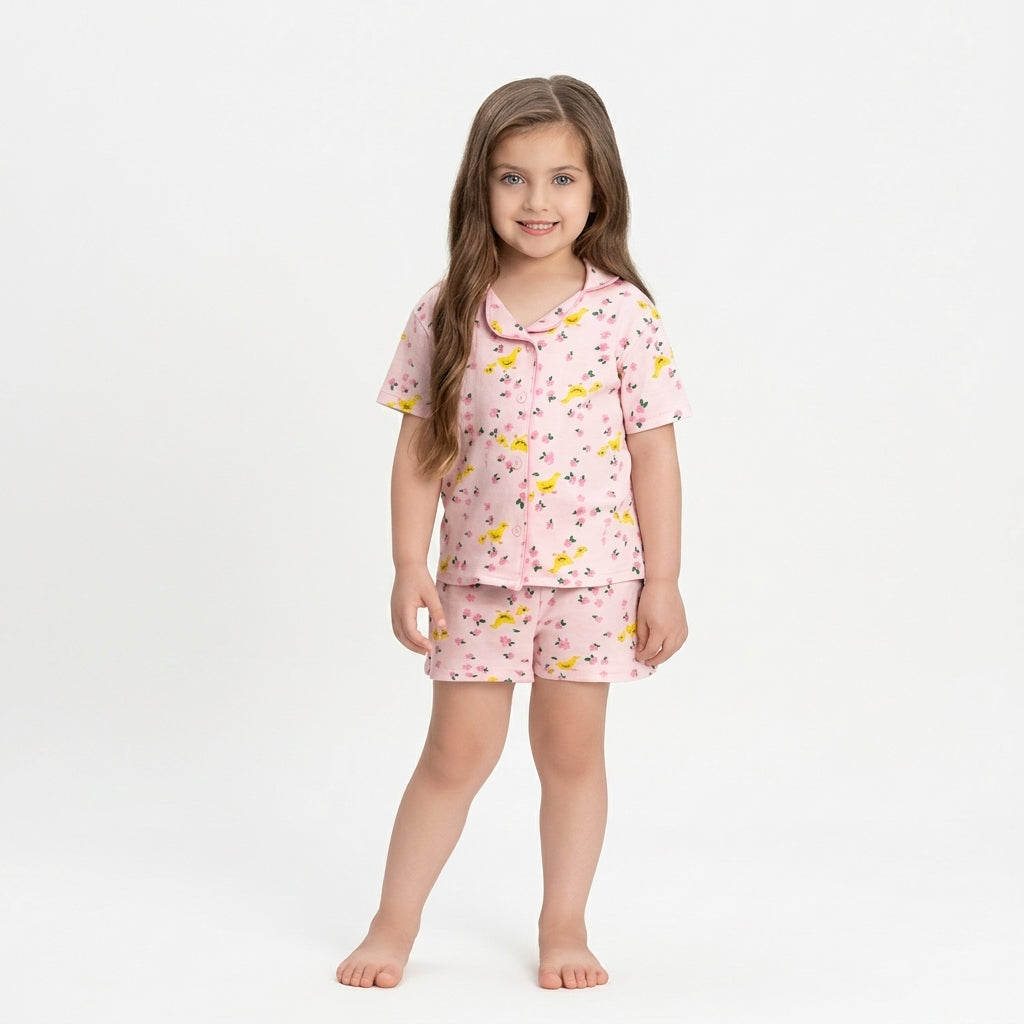 Set conjunto 2 piezas pijama rosada flores niña Up Baby 47145-XAD064