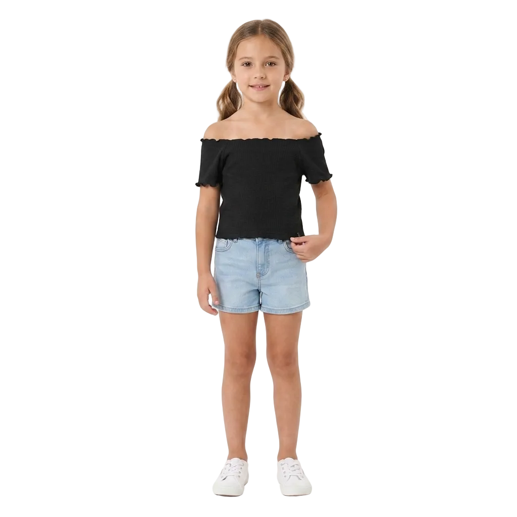 Camisa Blusa Gloss Negra Niña Grande 31877-008910