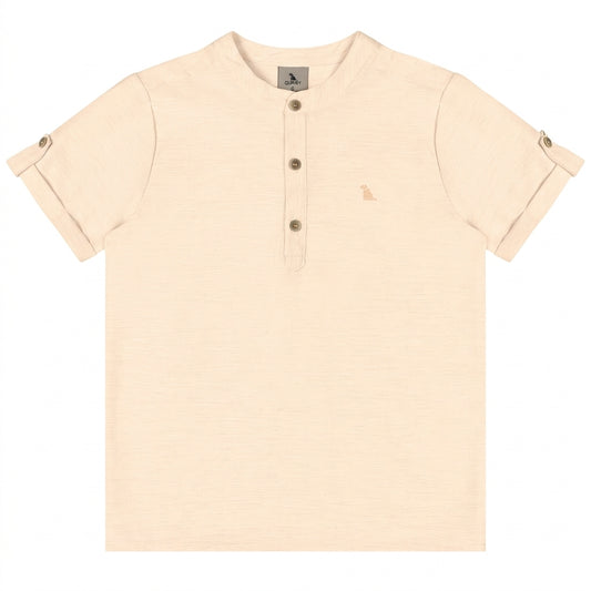 Camisa henley beige niño Quimby 35005-131011