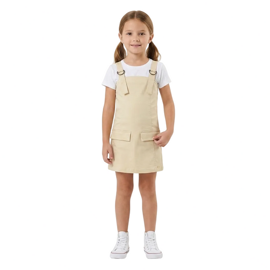 Vestido Gloss Beige Dorado Niña Grande 31855-120104