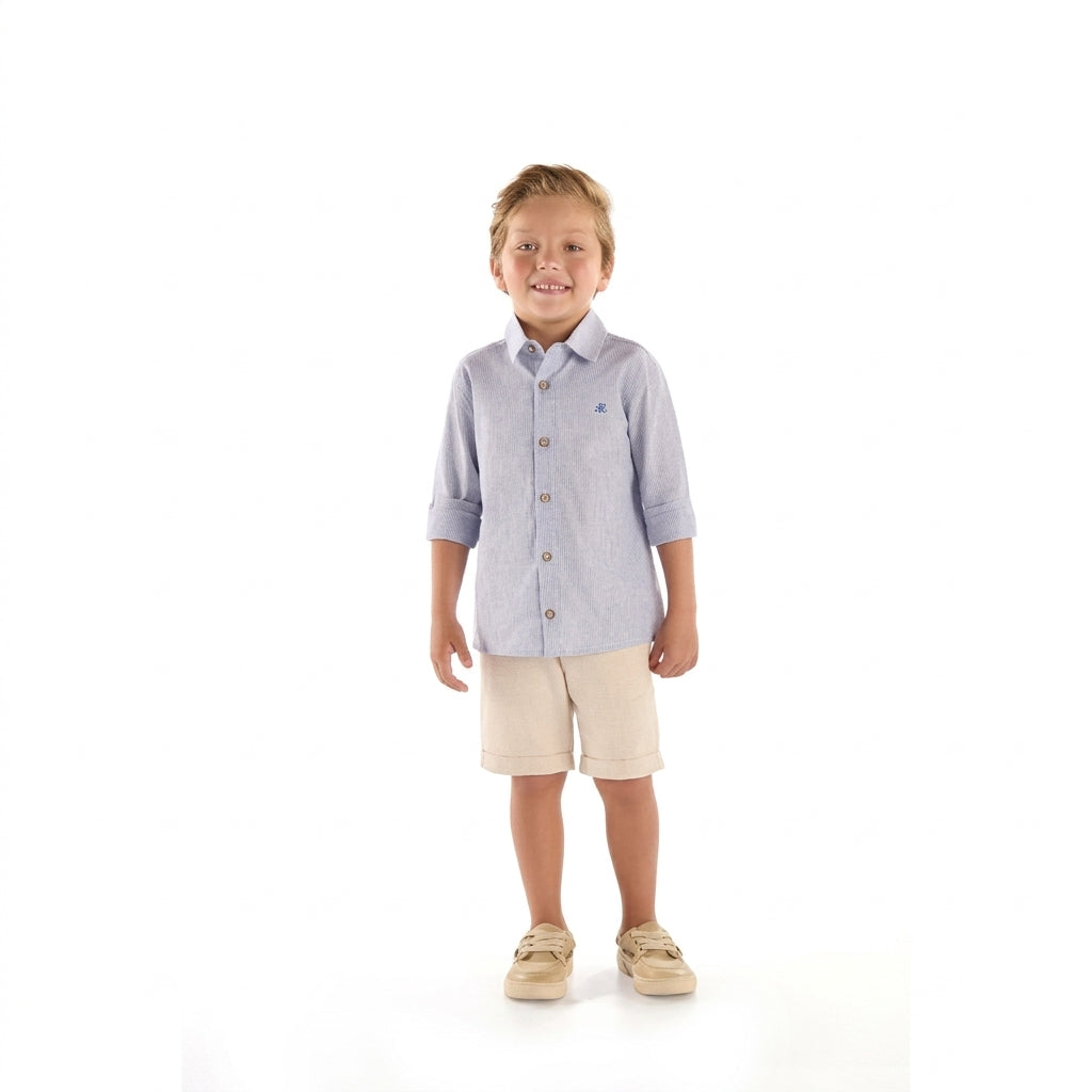 Camisa líneas azul  formal niño Up Baby 46339-184022
