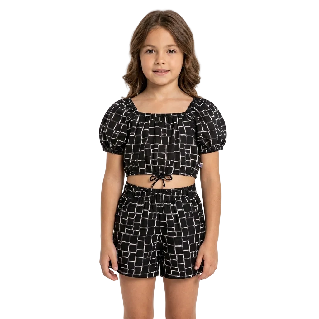 Set Conjunto Gloss Negro Niña Grande 31859-008910