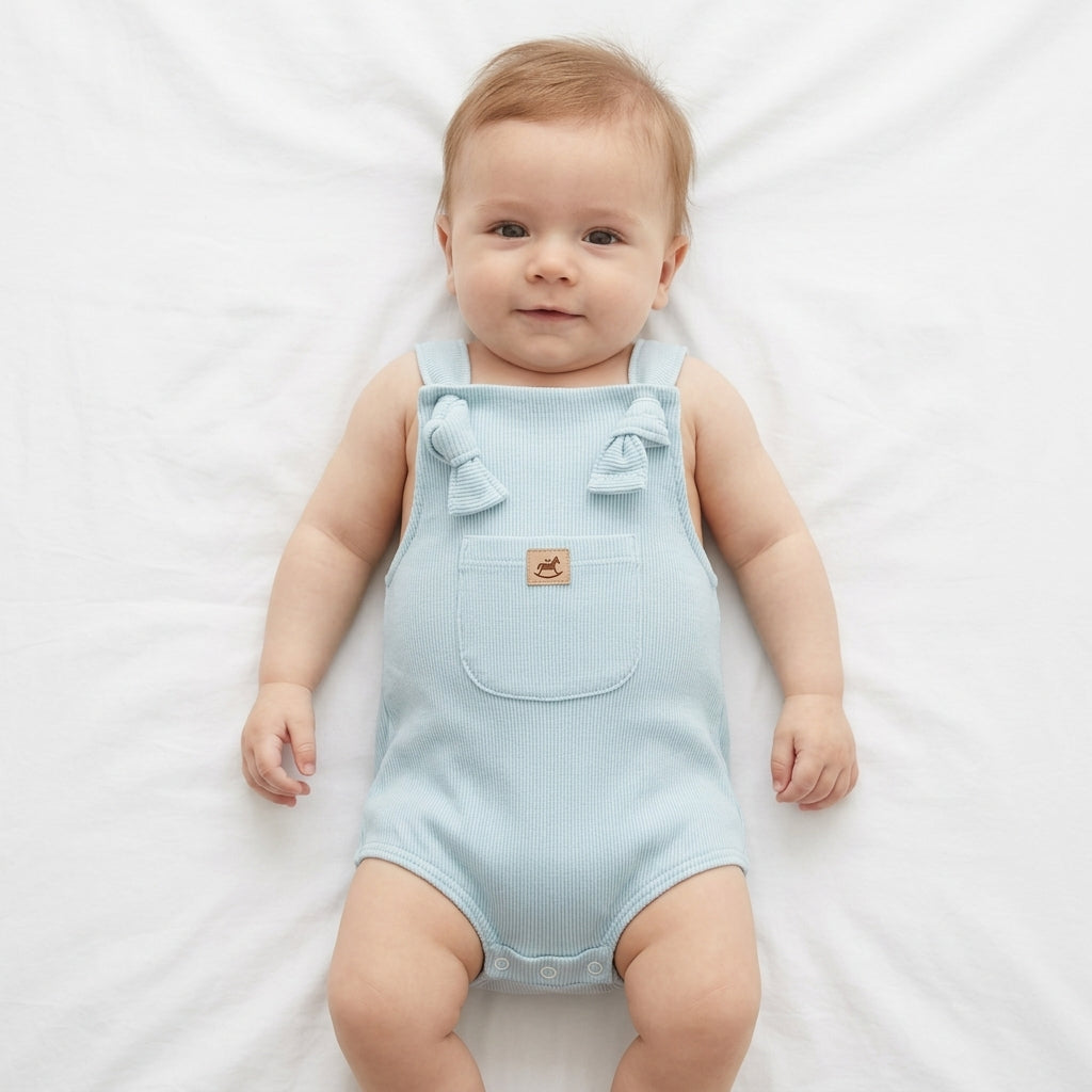Mameluco overall azul celeste bebe niño niña Up Baby 47133-124202