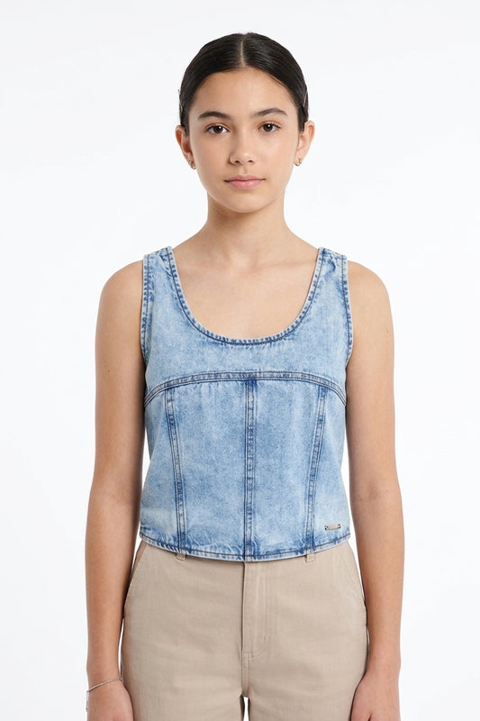 Camisa Blusa Gloss Jean Niña Grande 31867-193921