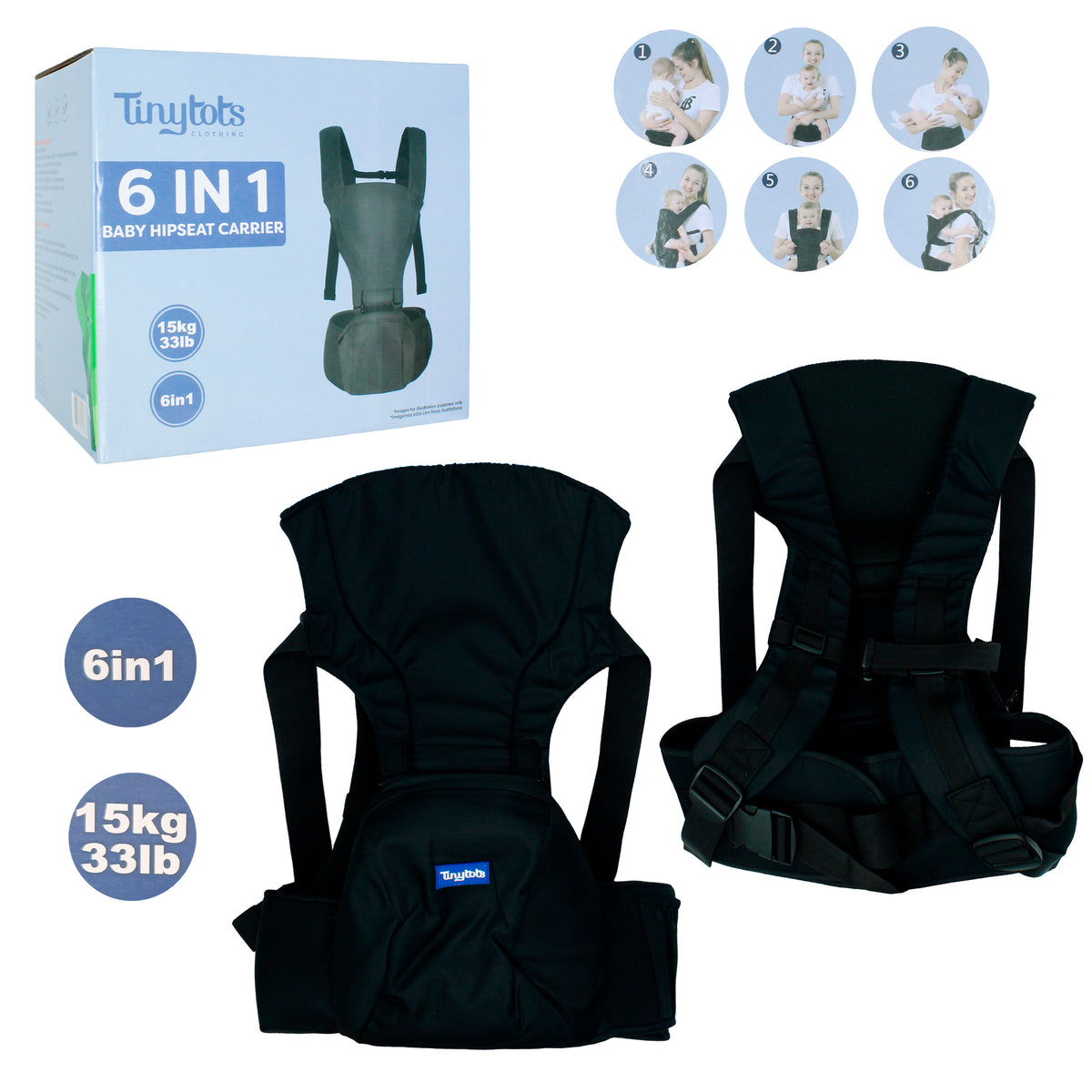 Cargador 6 en 1 bebe niño niña Tinytots HS2442