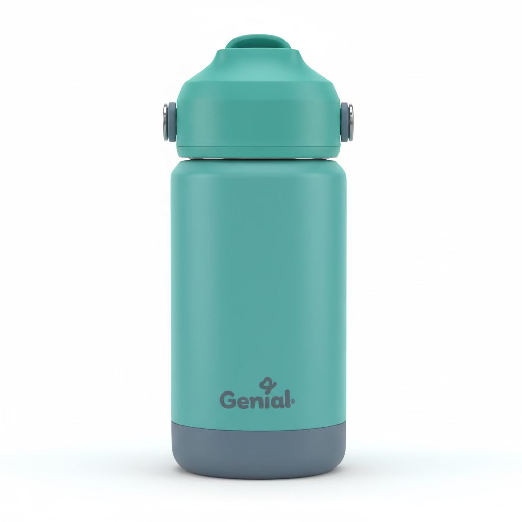 Termo térmico acero inoxidable Genial Boquilla Silicona Verde 350ml/12onz