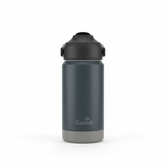Termo térmico acero inoxidable Genial Boquilla Silicona Gris 350ml/12onz