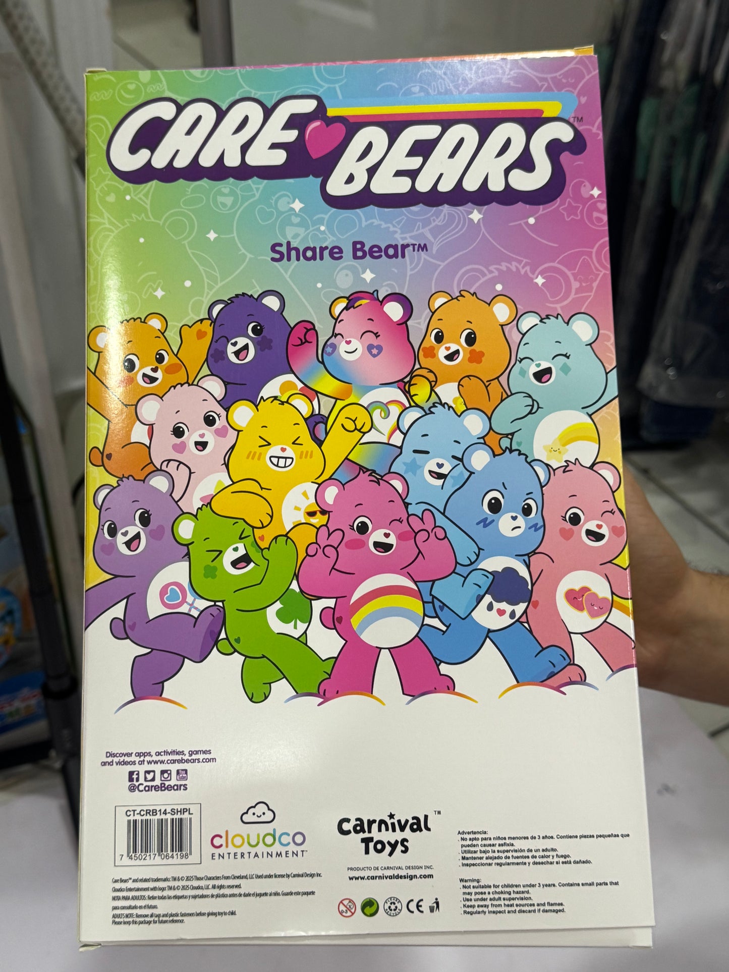 Juguete peluche 14 pulgadas osito cariñosito Share Bear CT-CRB14-SHPL niña