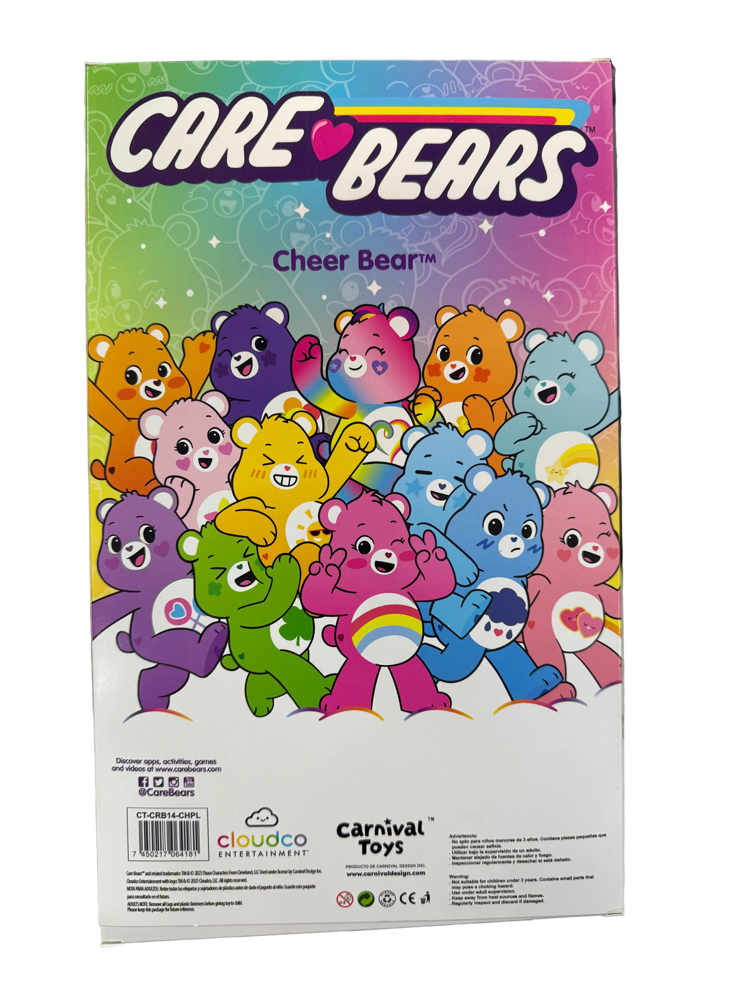 Juguete peluche 14 pulgadas osito cariñosito Cheer Bear CT-CRB14-CHPL niña
