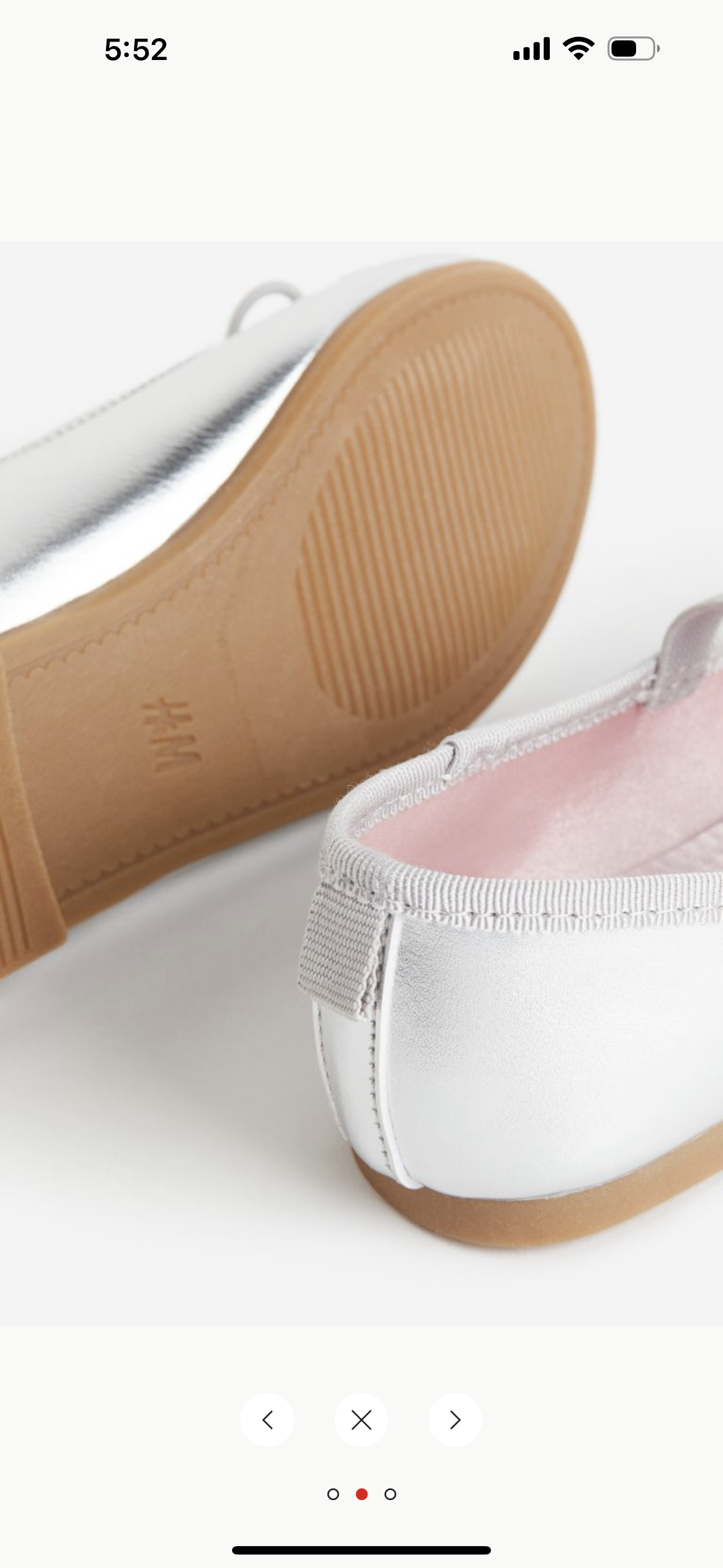 Zapatillas plateadas niña H&M