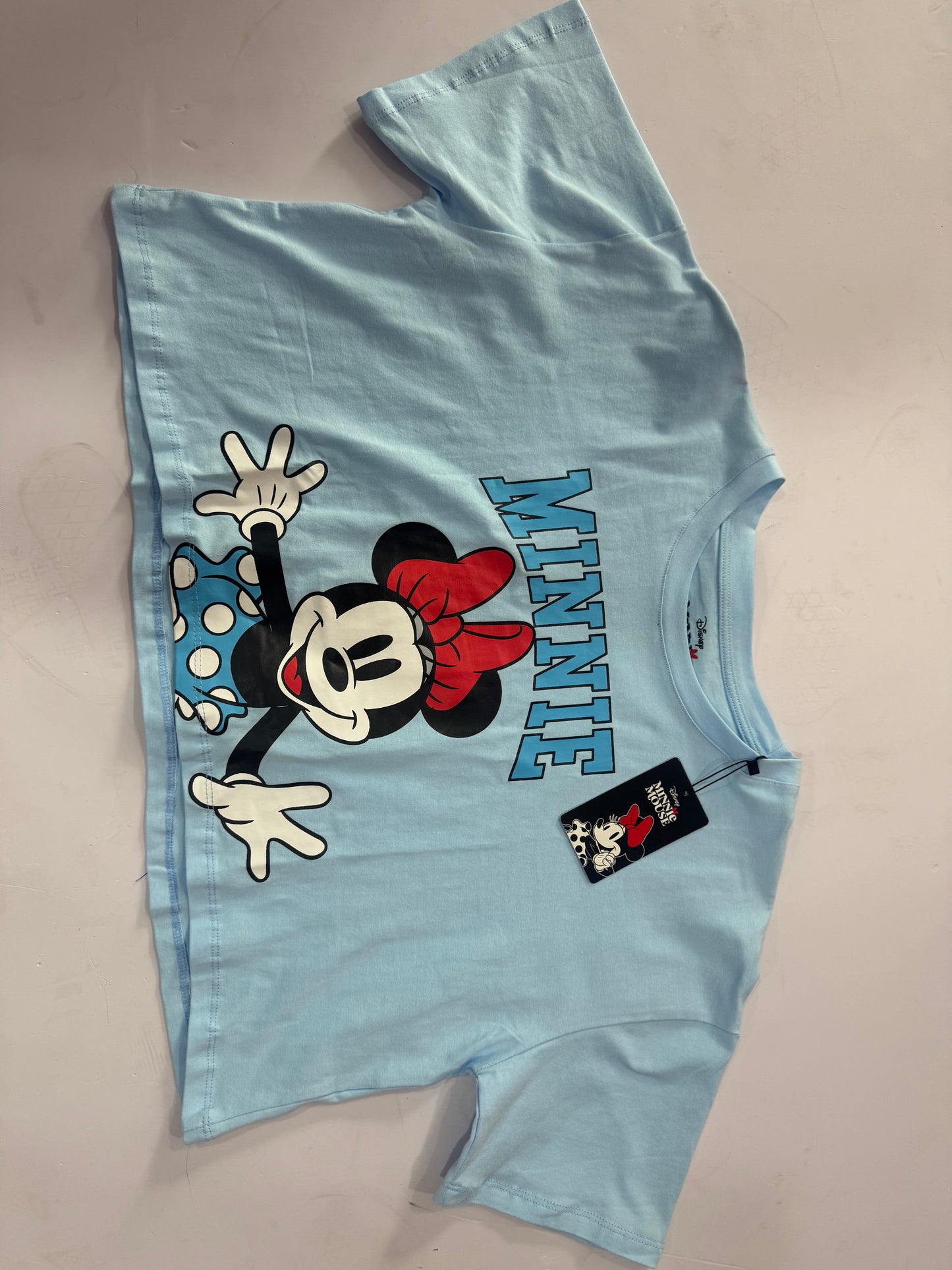 Camisa mujer dama Minnie azul celeste B1-AD-3311C promo 3x1000