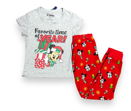 Pijama gris navideña Minnie Disney B3AD995C Adulto mujer