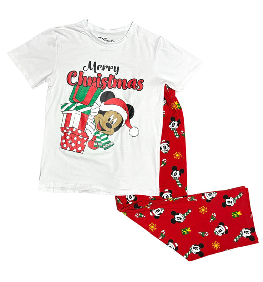 Pijama blanca navideña Mickey Disney B3AD109G Adulto hombre