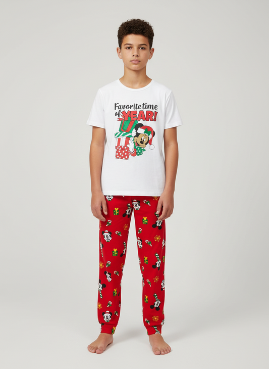 Pijama blanca navideña Minnie Disney B3ADT105T niño niña