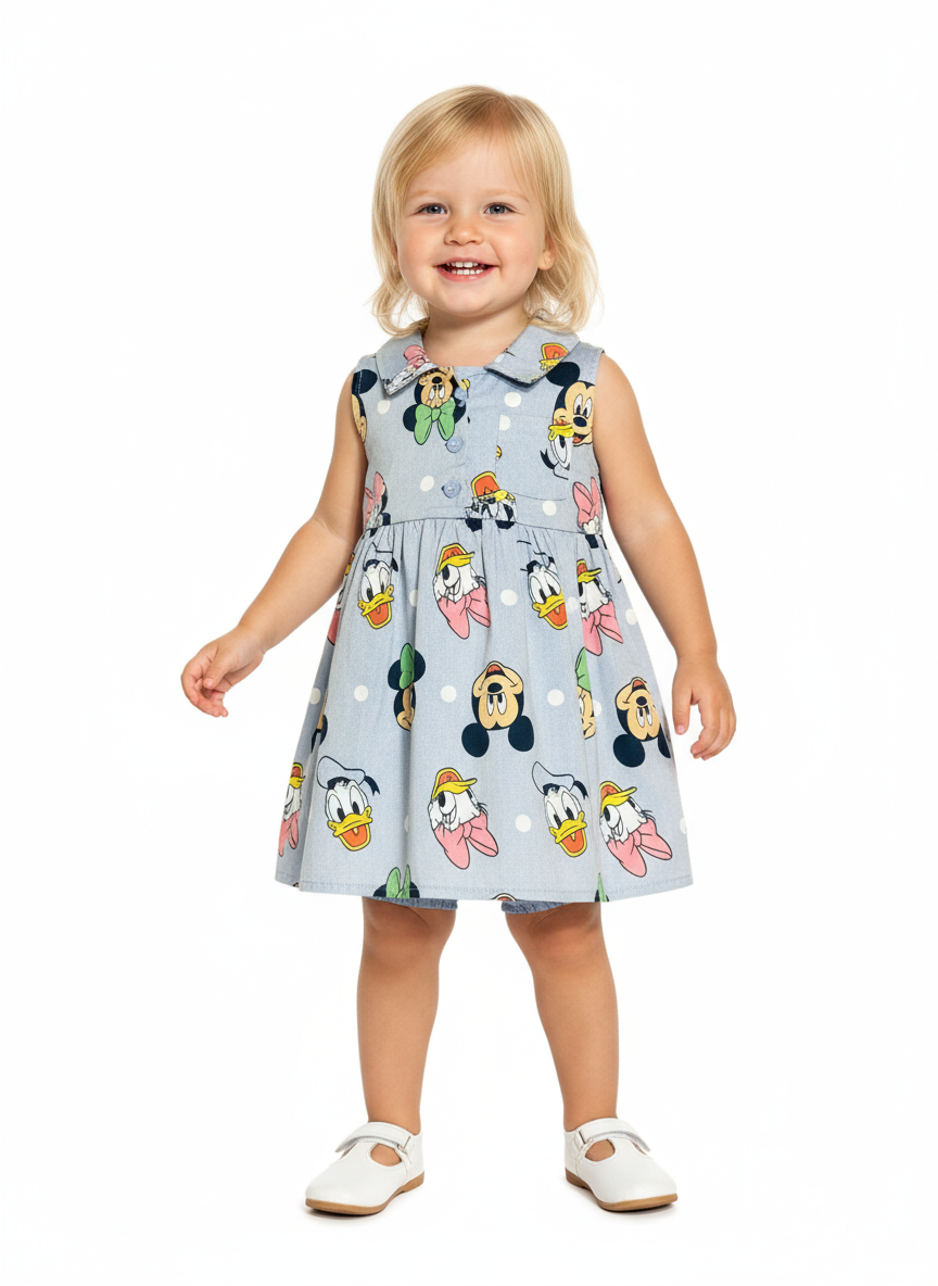 Vestido Jean denim Disney Minnie niña bebé D10-MI/1315B promo 2x1000