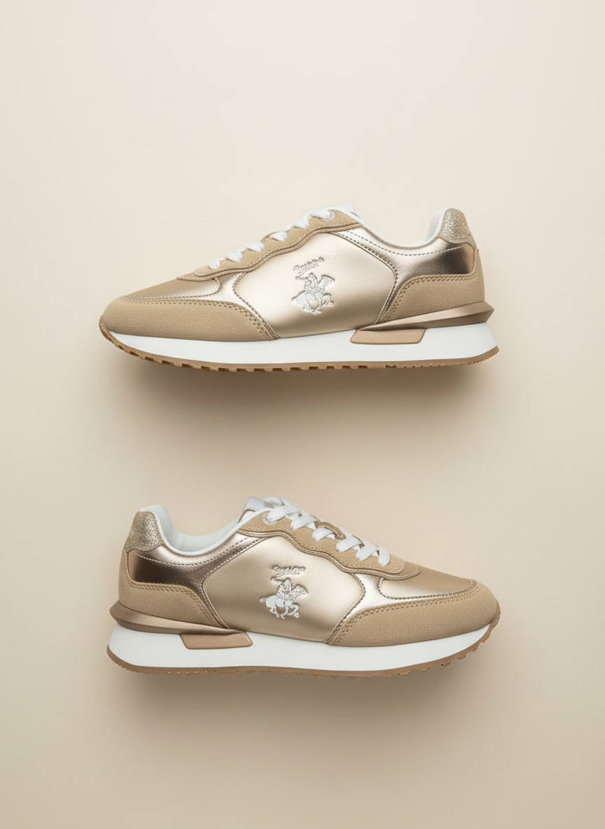 Tenis Polo Club dama mujer dorado HIGH-GLDRS-W7-A 189014901290