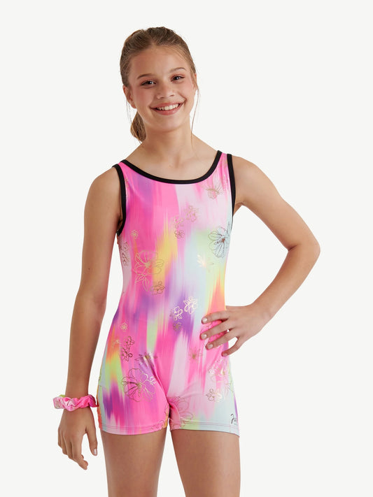 Leotardo Dance Gym multicolores flores niña Justice gimnasia