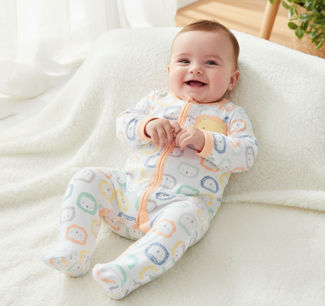 Pijama blanca gato bebe niño Tinytots D00427TT