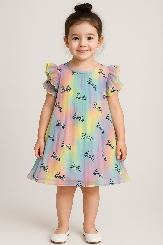 Vestido multicolor niña Barbie Disney BA-90072