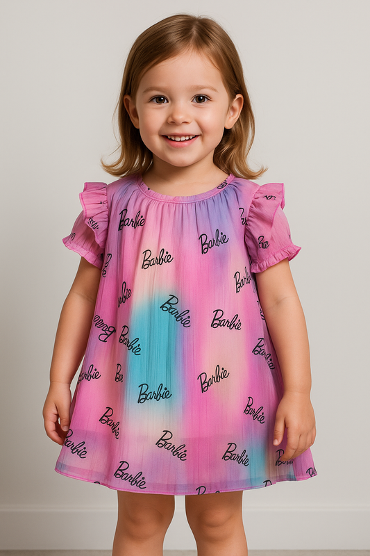 Vestido morado niña Barbie Disney BA-90072