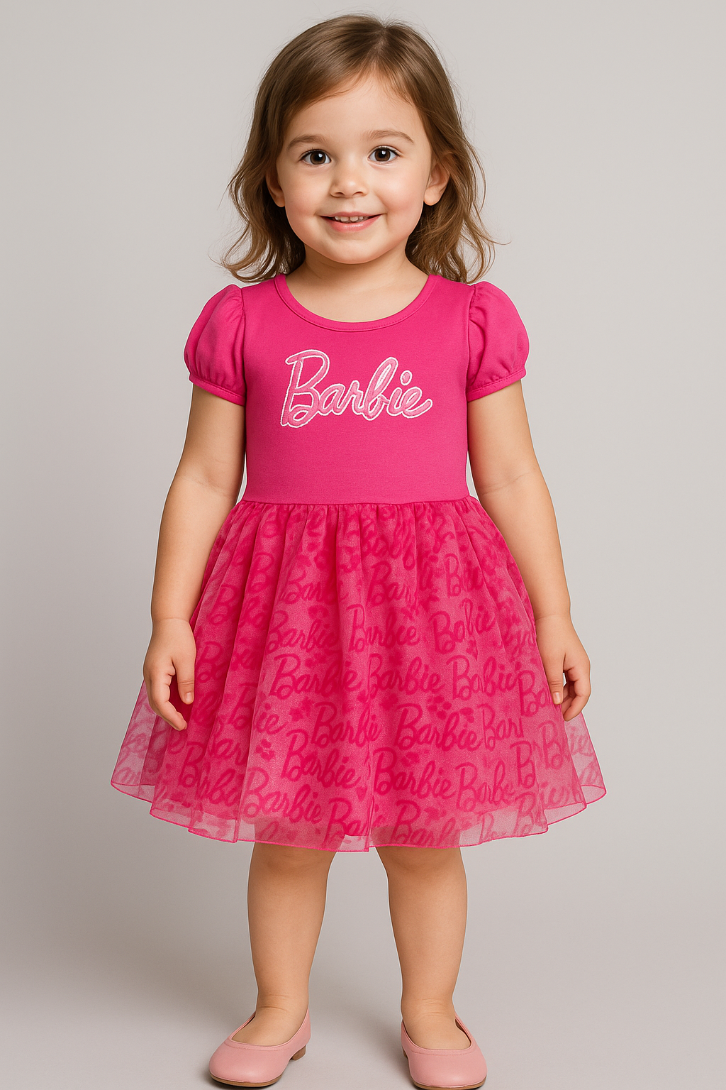 Vestido rosado fucsia Barbie Disney BA-89962